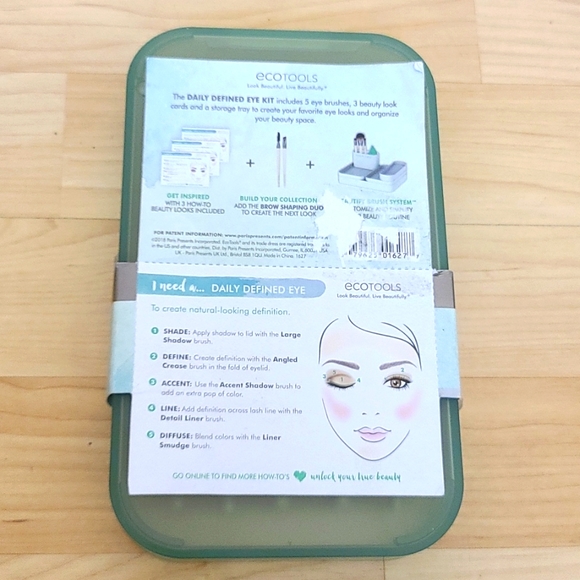 EcoTools Daily Defined Makeup Brushes for Eyes, With Beauty Cards - Picture 3 of 4